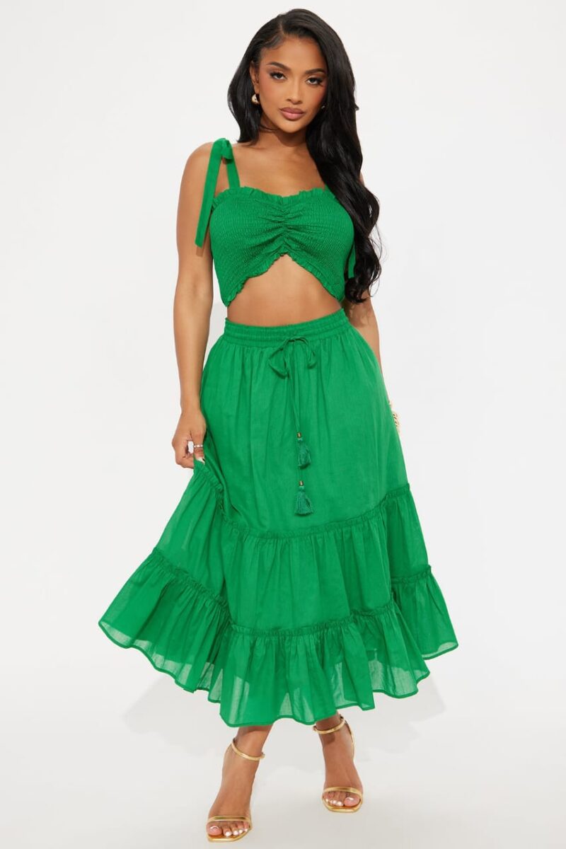 Your way Green dress Set